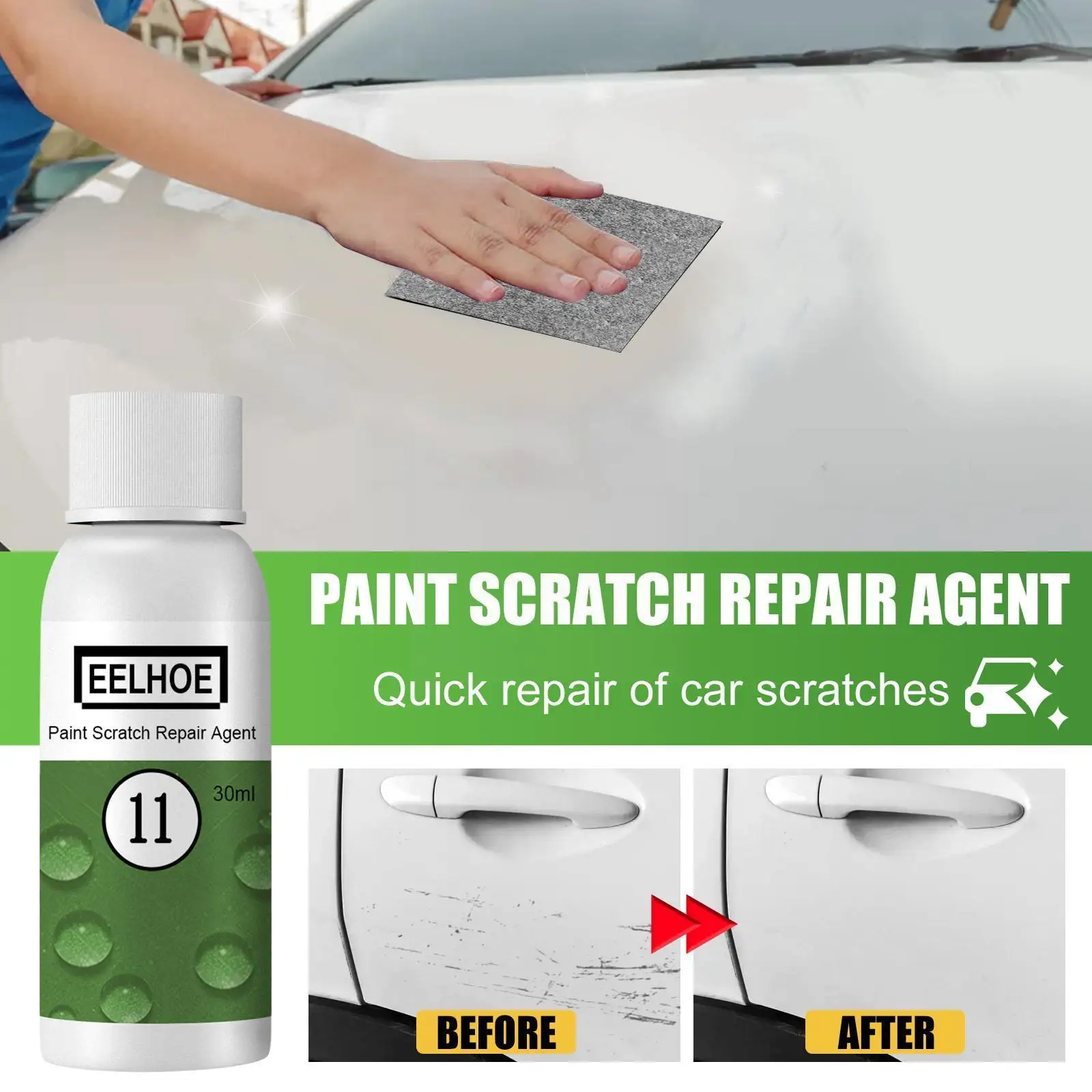 

Car Polish Paint Scratch Repair Agent Liquid Polishing Detailing Auto Care Scratch Paint Wax Maintenance Paint Remover Kit A3G6