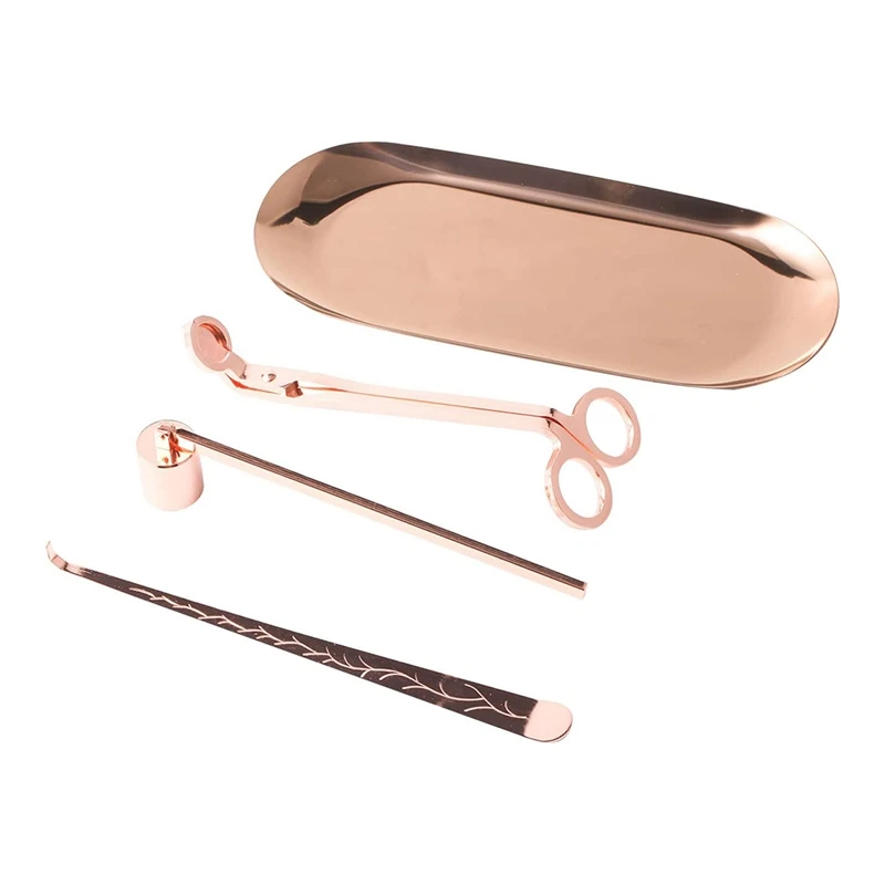 

4-Piece Candle Trimmer Set, Candle Wick Cutter, Snuffer, Candle Wick Dipper Accessories For House Or Church Decor