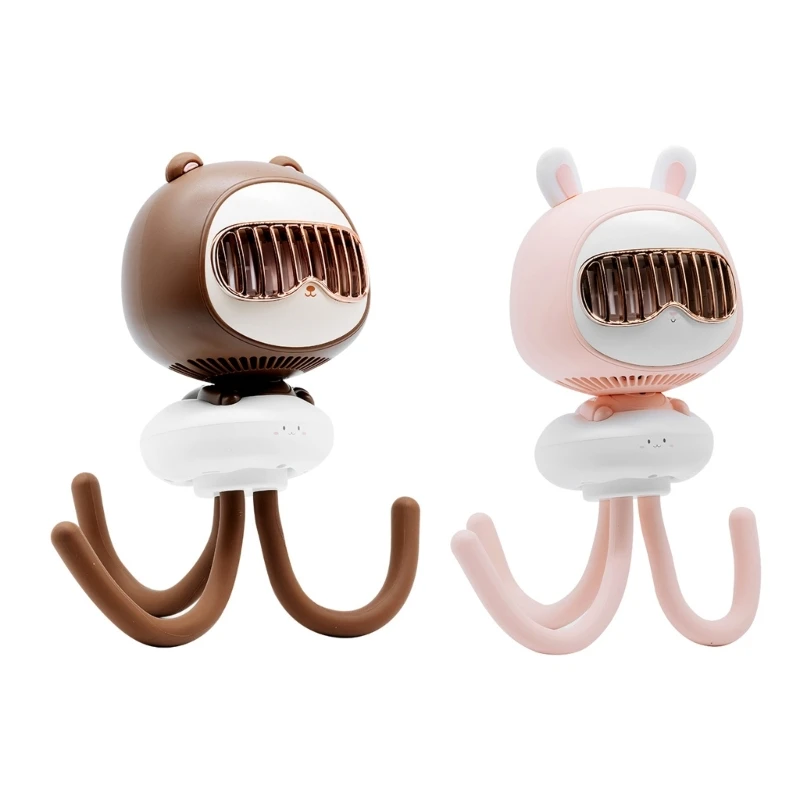 

Вентилятор для детской коляски, вентилятор с клипсой-Осьминогом, детский токарный станок, бесшумный вентилятор с USB-зарядкой 918D