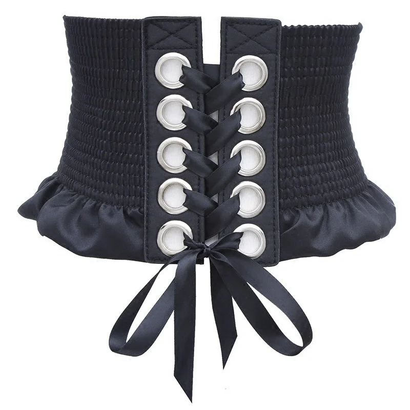 

EagleKu Women Wide Corset Belt Fashion Waistband Female Elastic High Waist Bandages Girdle Belts for Coat Dress Feminin Ceinture