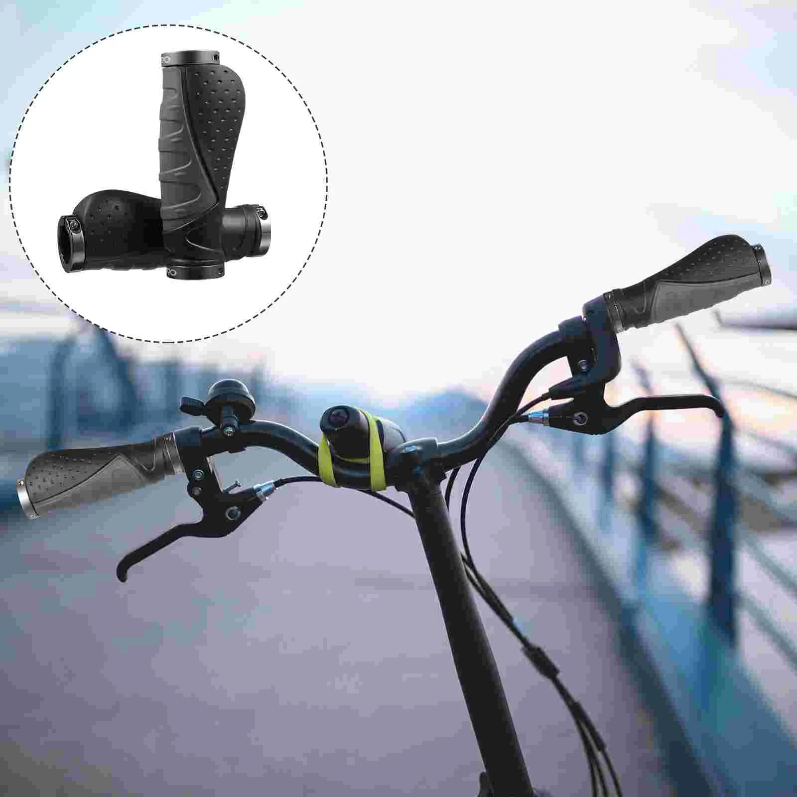

1 Pair Bike Handlebar Grips Road Mountain Bike Anti-skid Handle Grips Cover