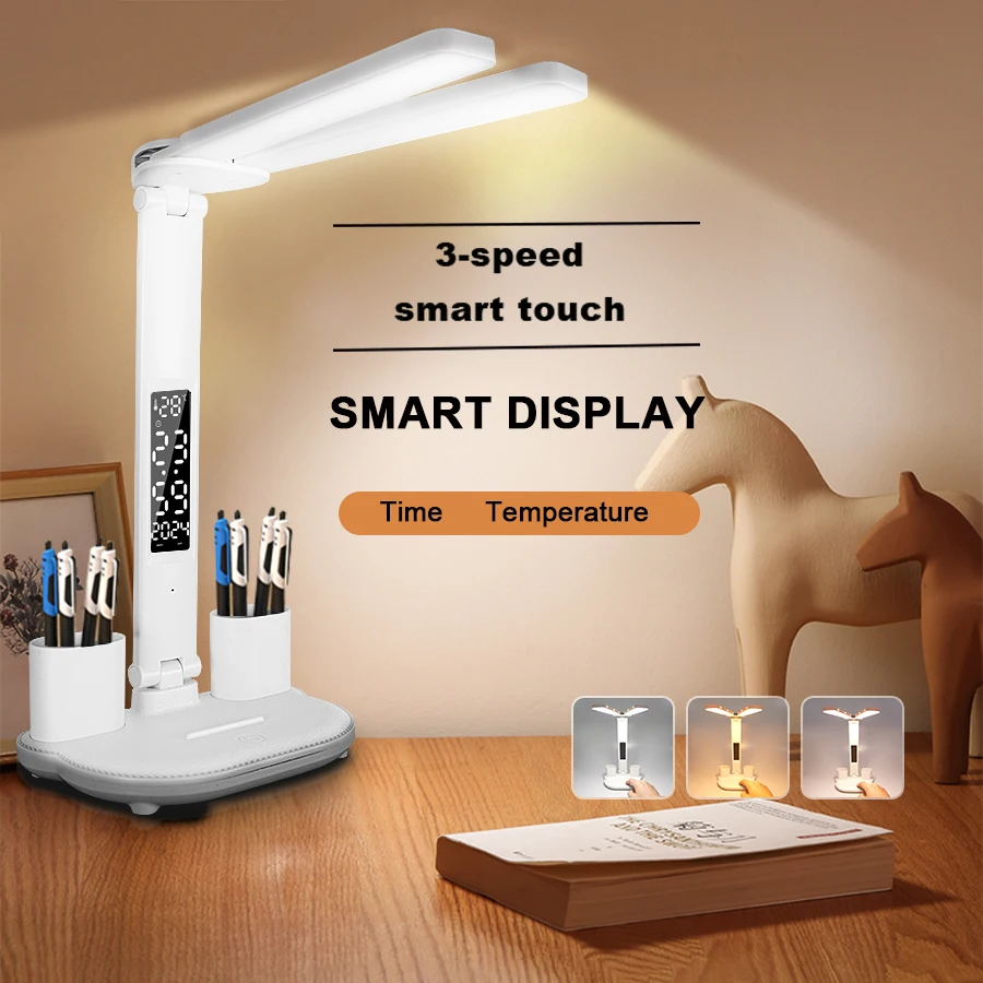 Перезаряжаемая Usb Светодиодная Настольная Лампа С Регулируемой Яркостью И