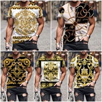 new t shirt casual short sleeve o neck fashion luxury high end pattern 3d oversized t shirt menwoman tees high quality brand