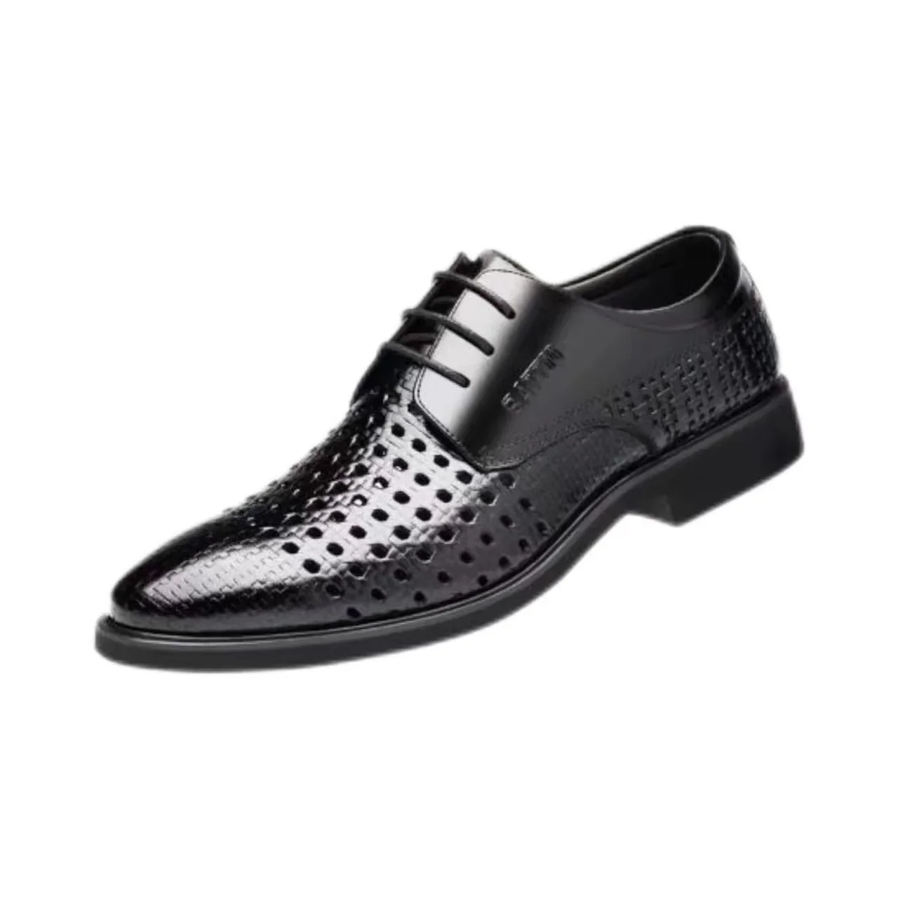 Модная мужская повседневная кожаная обувь в корейском стиле деловая с полой