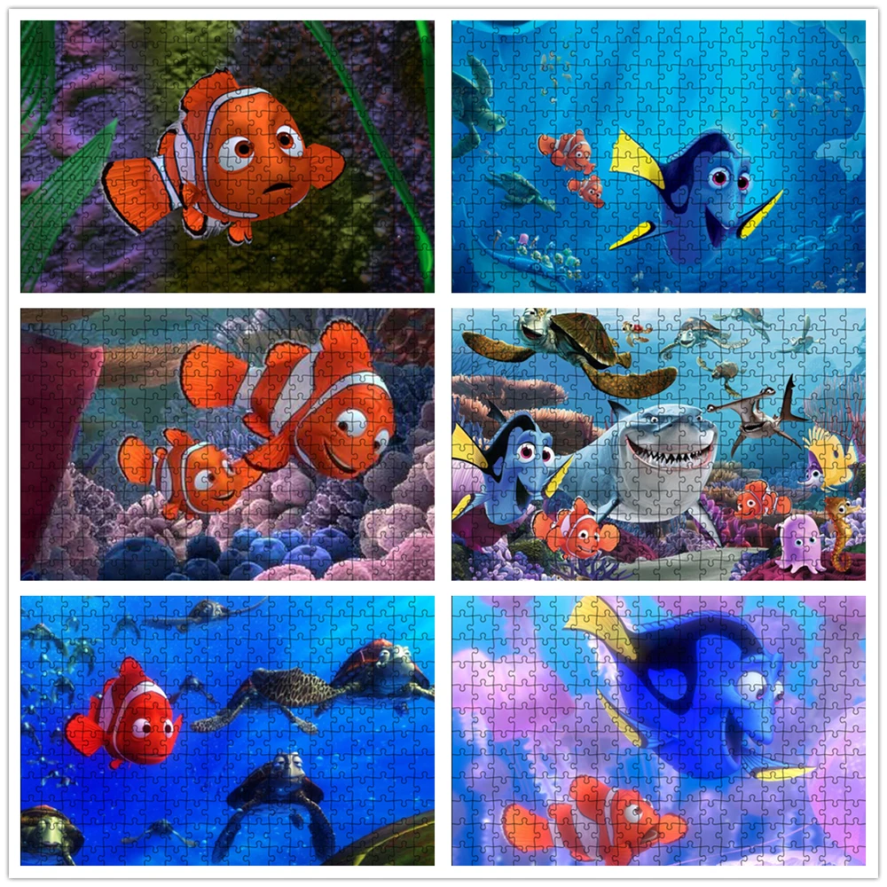 

Disney Cartoon Movie Jigsaw Puzzles Finding Nemo 500 Pieces Puzzles Educational Decompress Nursery Kindergarten Toys Gifts