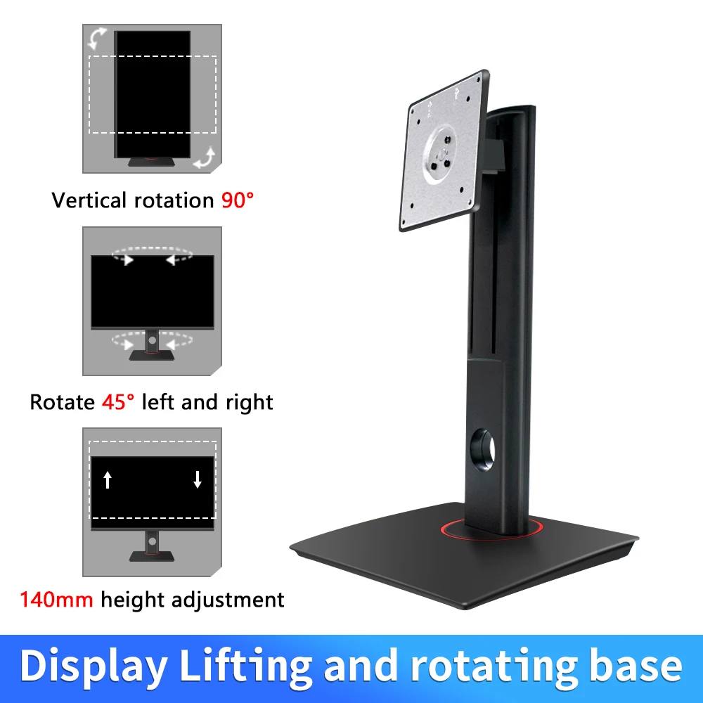 

Monitor Stand VESA 17"-28" lift Rotation computer Screen Holder Arm For ASUS AOC Dell Samsung HKC LG Acer XIAOMI HUAWEI monitor