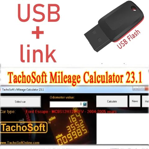 Калькулятор пробега TachoSoft 23,1, программное обеспечение для расчета счетчика V23.1 с лицензионным цифровым одометром, калькуляторы