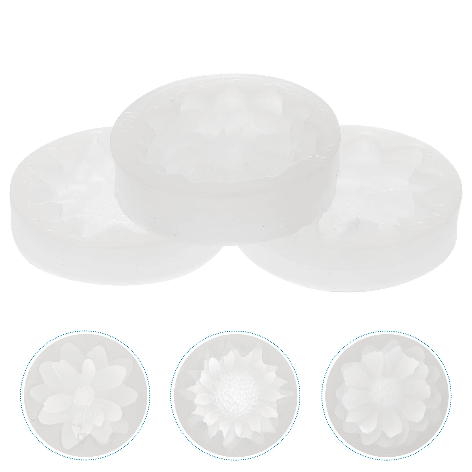 

3 Pcs Resin Craft Molds Heart Silicone Molds Flower Epoxy Mold Silicone Molds Chocolate Epoxy Resin Fondant Flower Molds