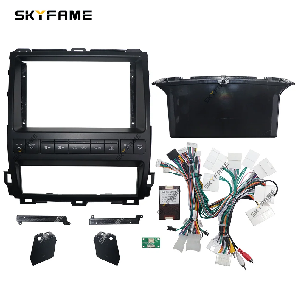 

SKYFAME автомобильная рамка, адаптер для лицевой панели Android, комплект панели для приборной панели для Lexus GX470 Toyota Land Cruiser Prado 120 LC120
