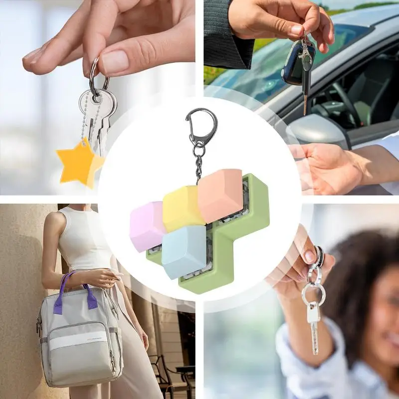 Брелок для клавиатуры 4 кнопки тестер стержня игрушка пальцев Забавный сенсорный