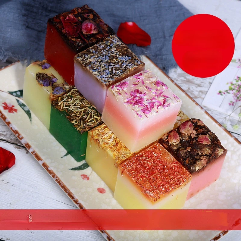 

NEW Flower Rose Handmade Essential Oil Soap Bath Cleansing Hydrating Tender Fragrance Anti-Mite Soap Acne Removing Men and Women