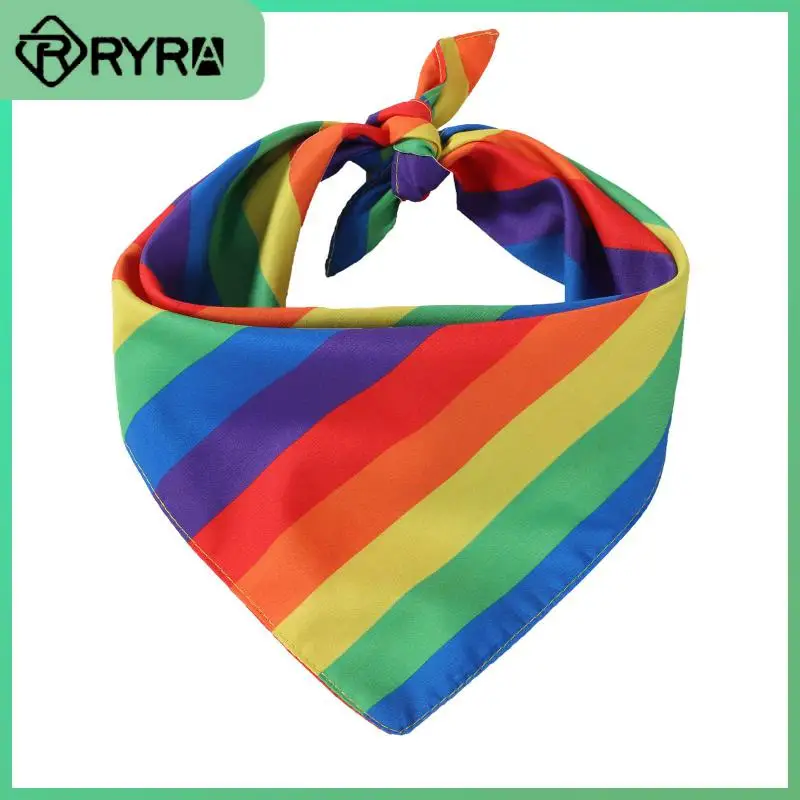 

Rainbow Pet Cat Dog Bandanas For Small Large Dogs Scarves Handkerchief Saliva Towels Dog Hygiene Accessories Pet Products