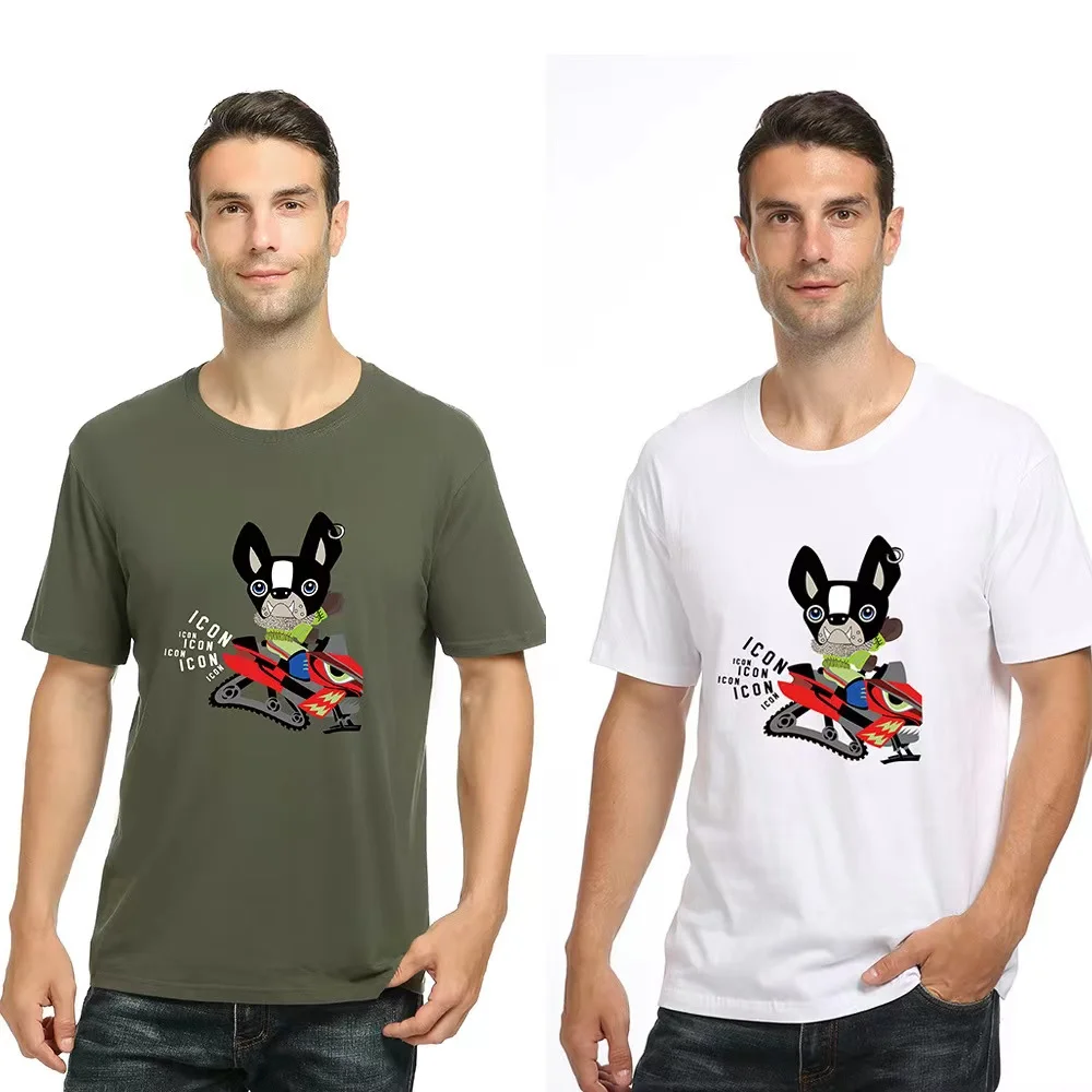 

2022 DSQ2 Summer Style Dog Logo 100% Cotton Men's Black T Shirt Casual O Neck T Shirt Short Sleeve T Shirt Men