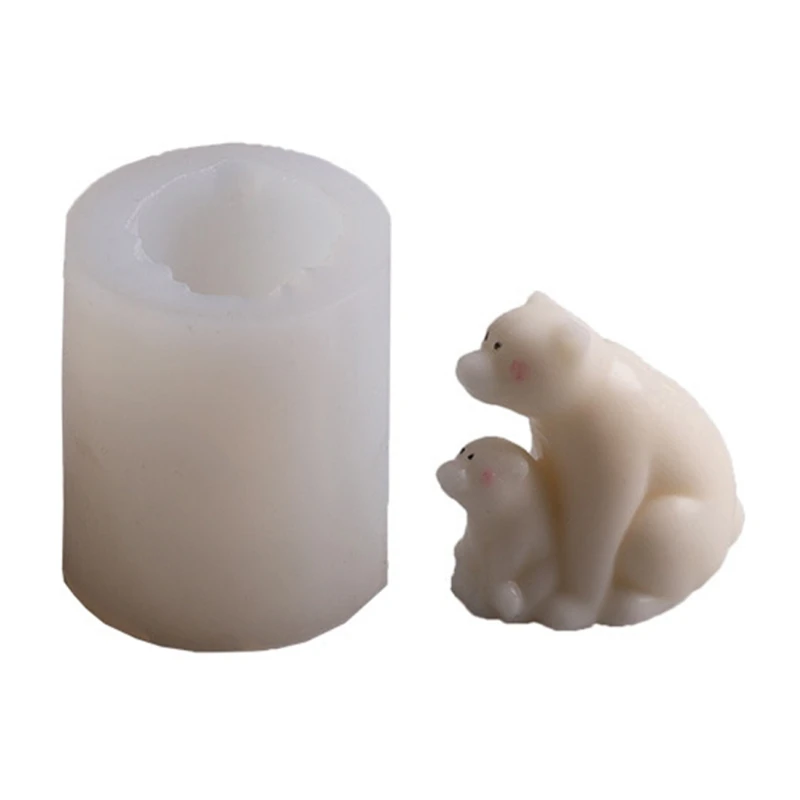 

3D Polar Bear Epoxy Resin Mold DIY Crafts Ornaments Candle Soap Silicone Mould