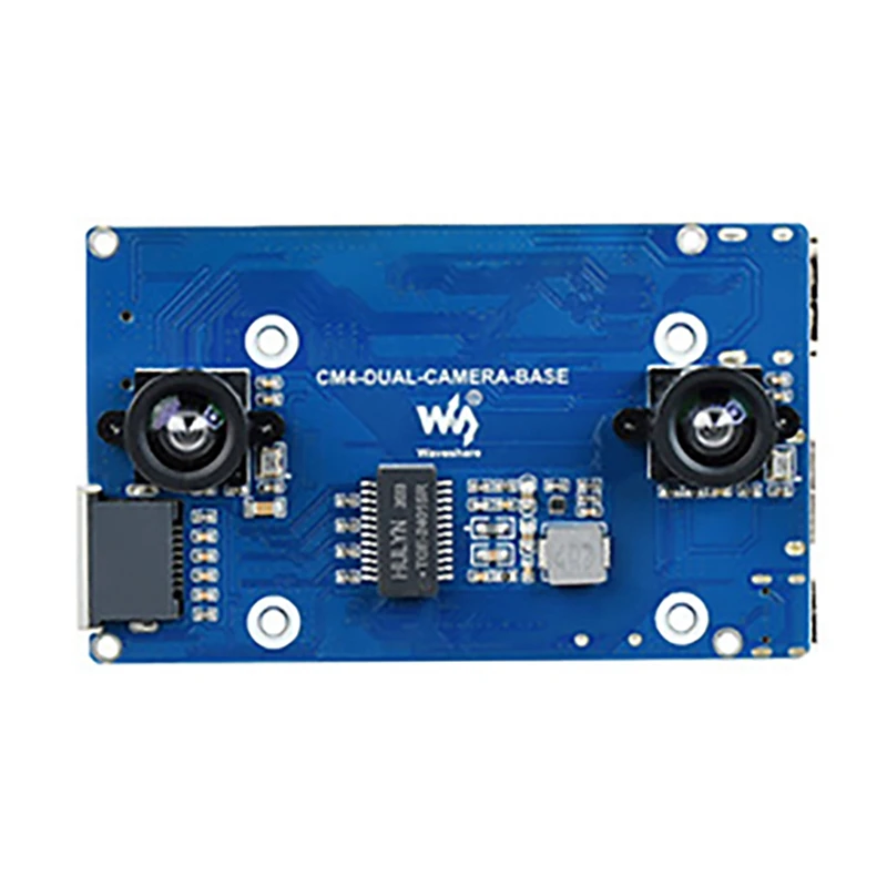 

Waveshare Binocular Camera Base Plate For Raspberry Pi CM 4 Binocular Vision Extension 8 Million 4K Gigabit Ethernet Camera