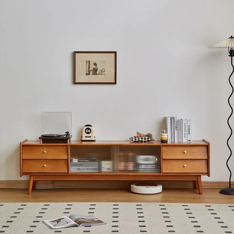 Медиаприставка для телевизора современный шкаф хранения с ящиками напольная