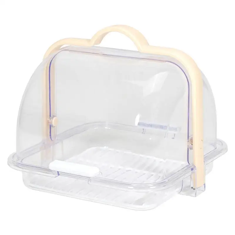 

Transparent Bread Storage Box With Portable Design Handle Clamshell Design Clear Bread Container For Kitchen Tools Muffins Rolls