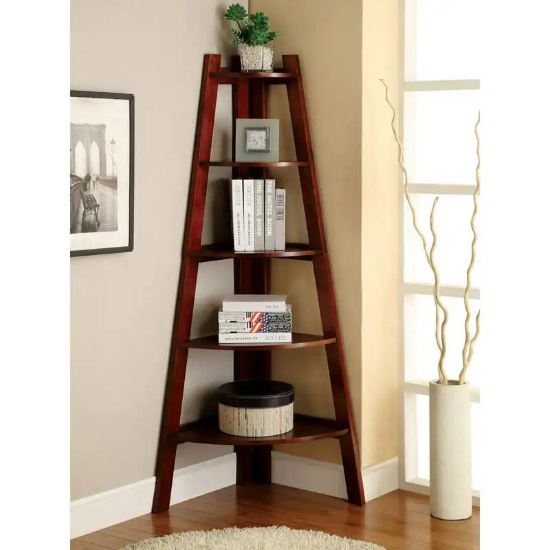 

Merill 5-Tier Ladder Shelf - Cherry