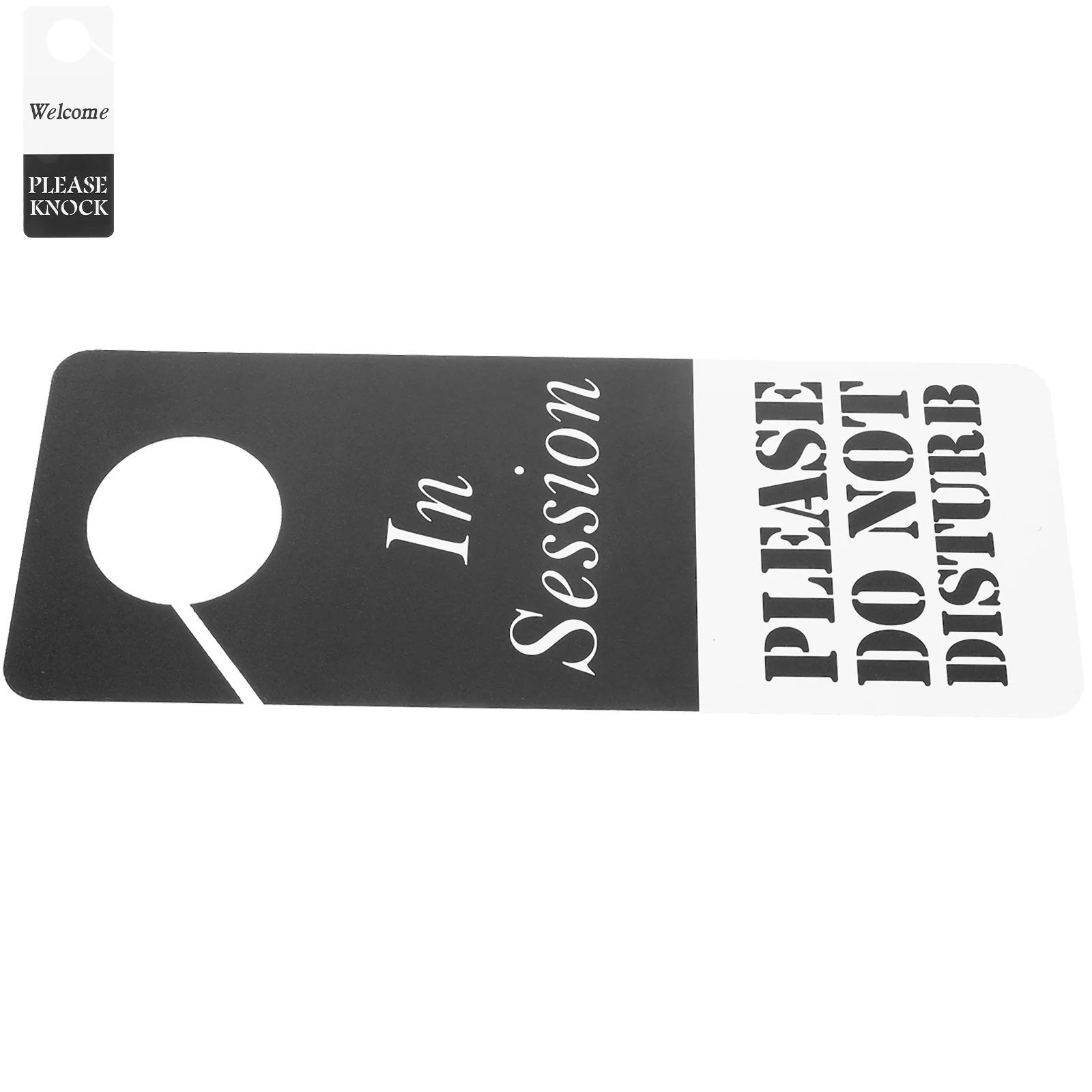 

Welcome Please Knock Sign Offices Hanging Door Double-sided Hanger Handle Status Card Knob