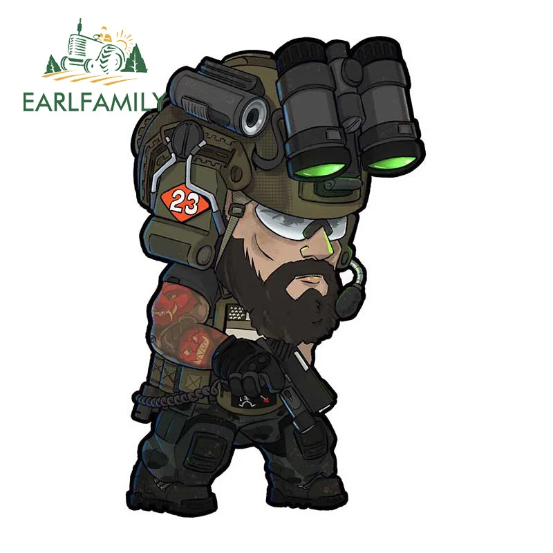 

EARLFAMILY 13 см x 8,1 см армейские боевики спецназа наклейка на автомобиль мультяшная большая голова Наклейка на окно багажник ноутбука Наклейка