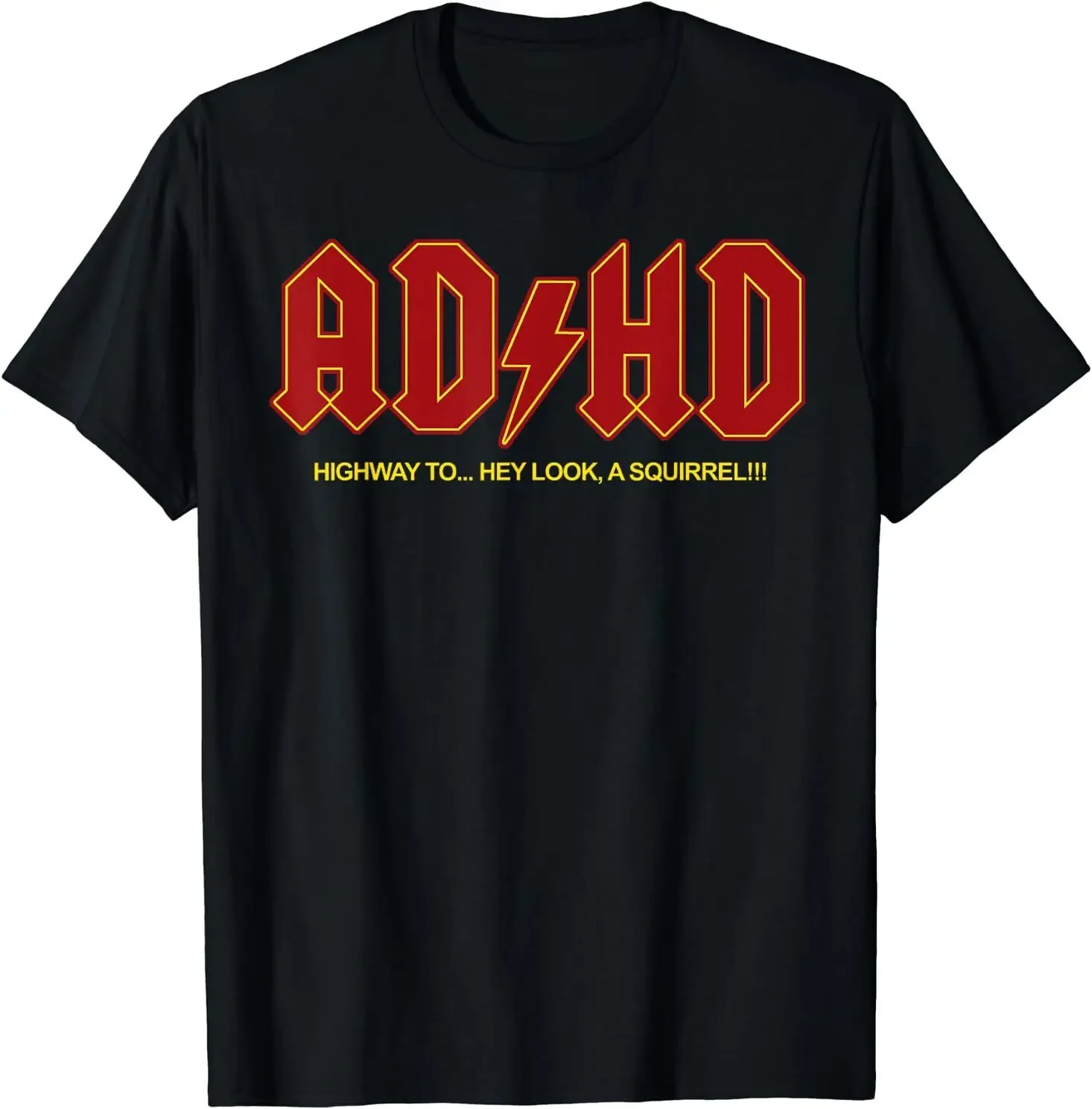 Смешная футболка ADHD с надписью Hey Look a SQUIRREL размер S-5XL