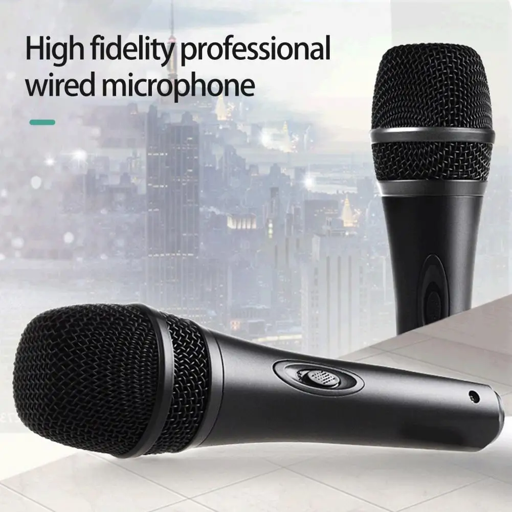 

Audio Microphone Practical No Noise 100HZ-20000HZ 6.5mm Port Wired Karaoke Microphone for Home