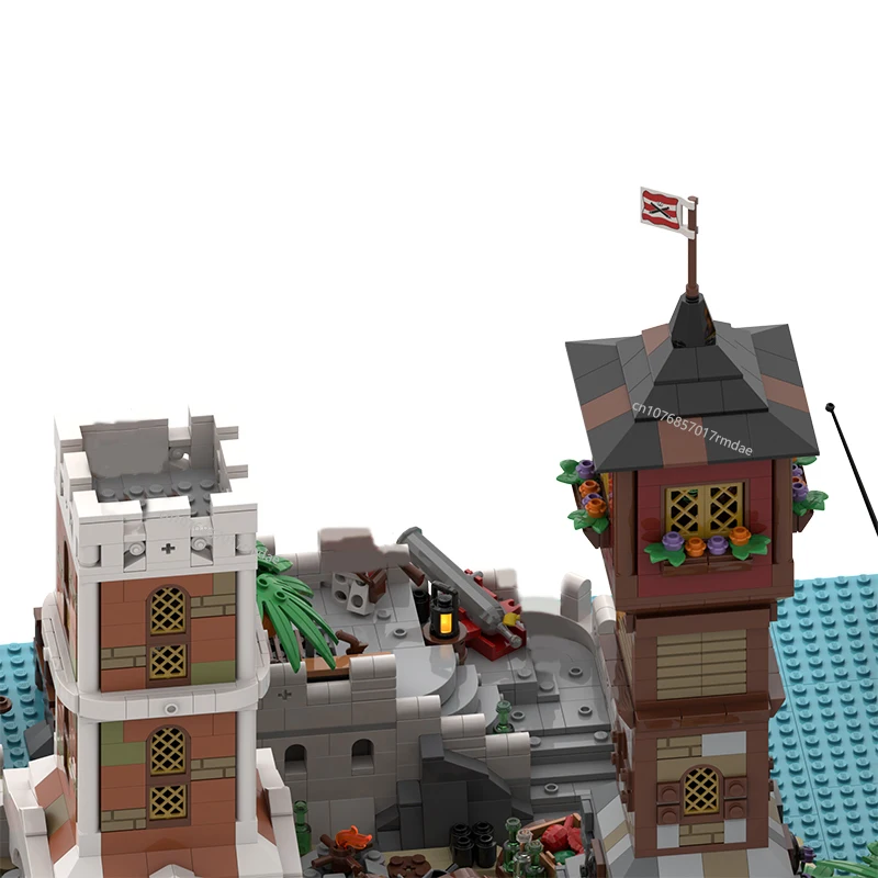 Новинка 8537 шт. серия мира пиратов в средневековом стиле MOC солдат крепость