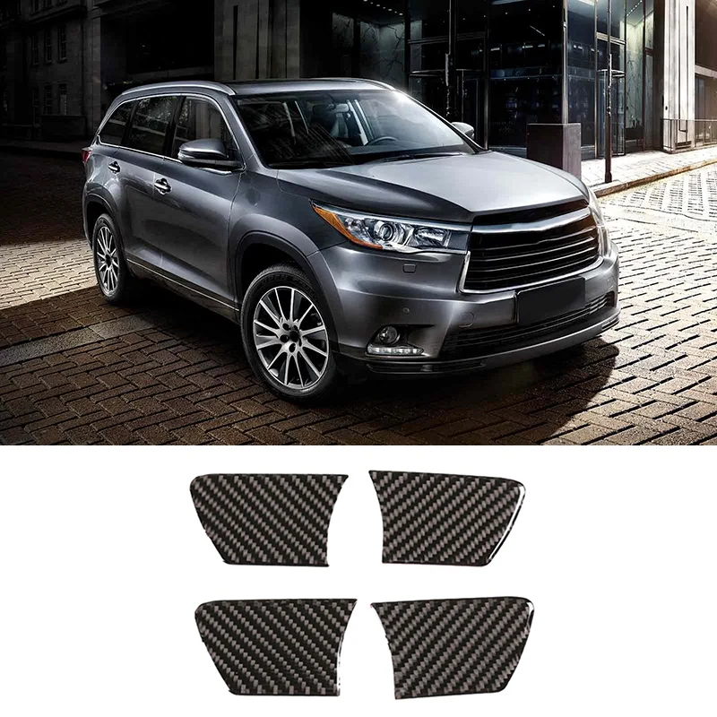 

Для Toyota Highlander 2015-2018, автомобильная дверная ручка из углеродного волокна, отделочная дверь, чаша, декоративная рамка, крышка, аксессуары для и...