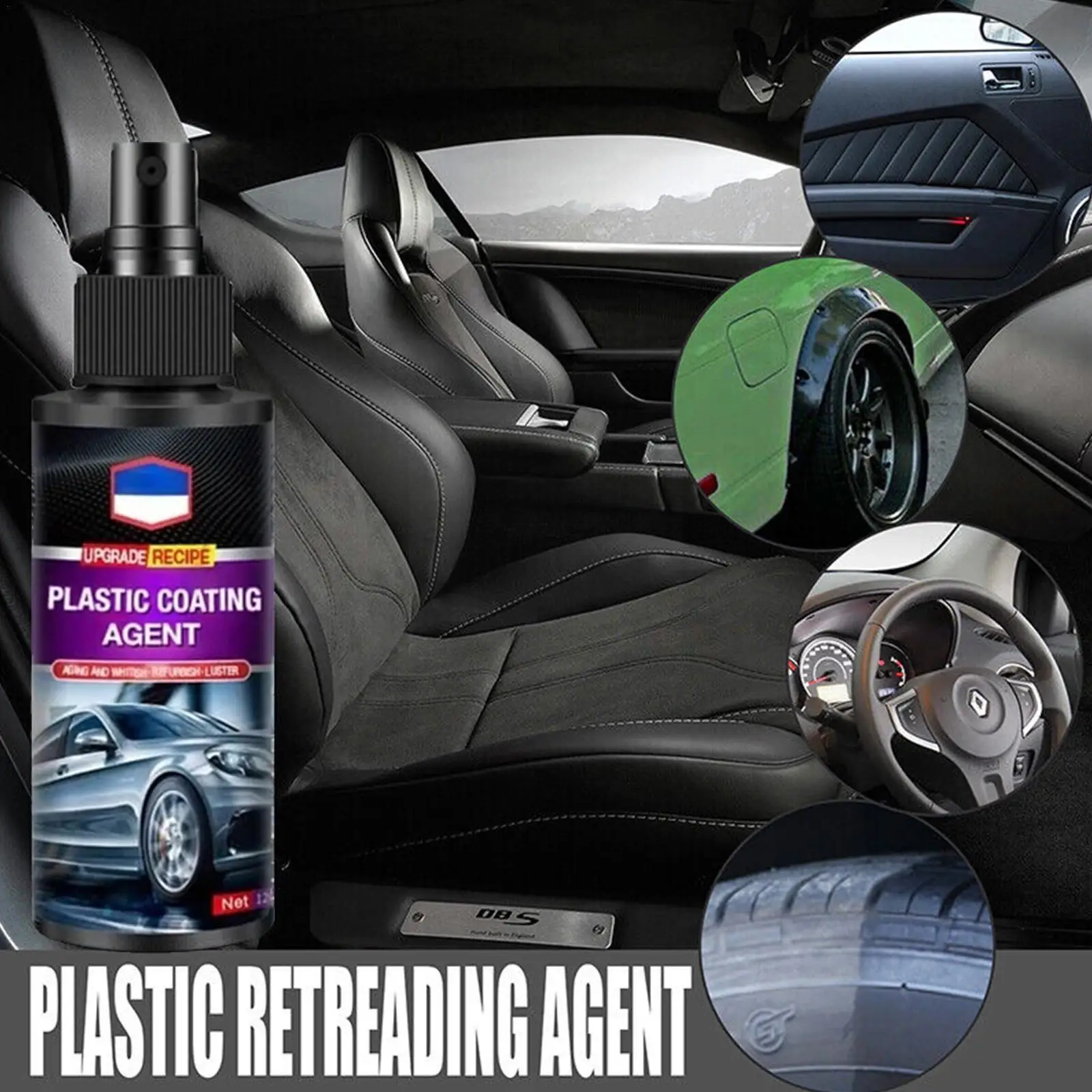

120ml Automobile Leather And Plastic Coating Agent Agent Refurbishment Leather Automobile Polishing Interior I5S4