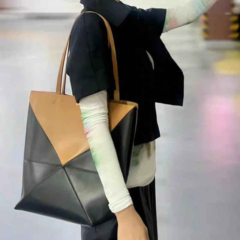 Женская Складная Сумка-тоут из ПУ кожи с верхней ручкой