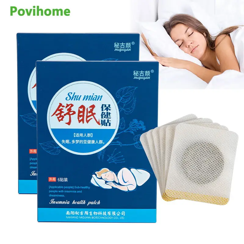 

6/12Pcs Improve Insomnia Patch Relieve Bad Sleep Stress Anxiety Dreamy Massage Soothe Mood Brain Relax Medical Sticker Body Care