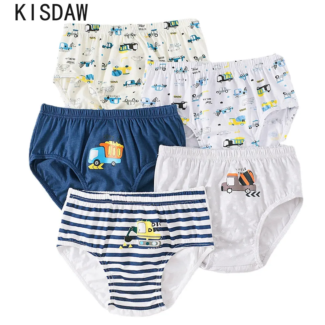 5 Pcs/Lot Kids Underwear Soft Cotton Briefs for boys Cute Cars Cartoon Children Underwear Breathable Boys Underpants Comfortable