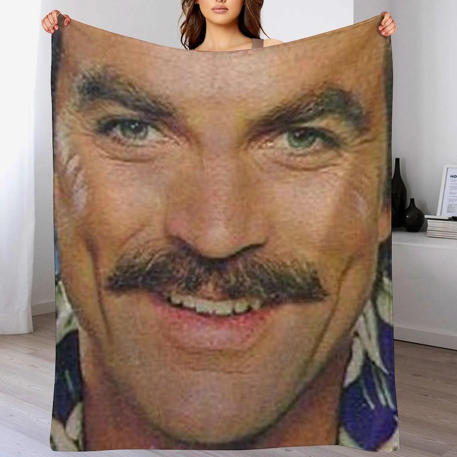 Том Selleck Забавная маска для лица Magnum P.I. Стильное одеяло самое мягкое зимы.