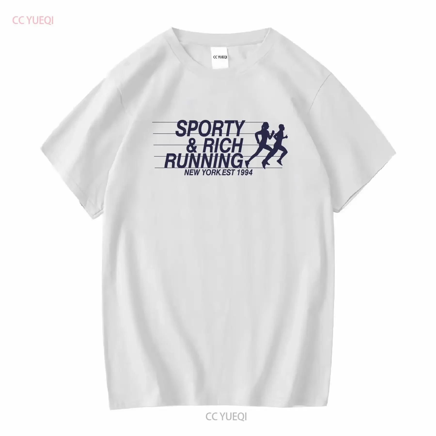 Фото Спортивная футболка Rich New York Running Club Est 1994, двухсторонняя, белая, фиолетовая, L, с длинными или короткими рукавами, винтажная, стираная №4