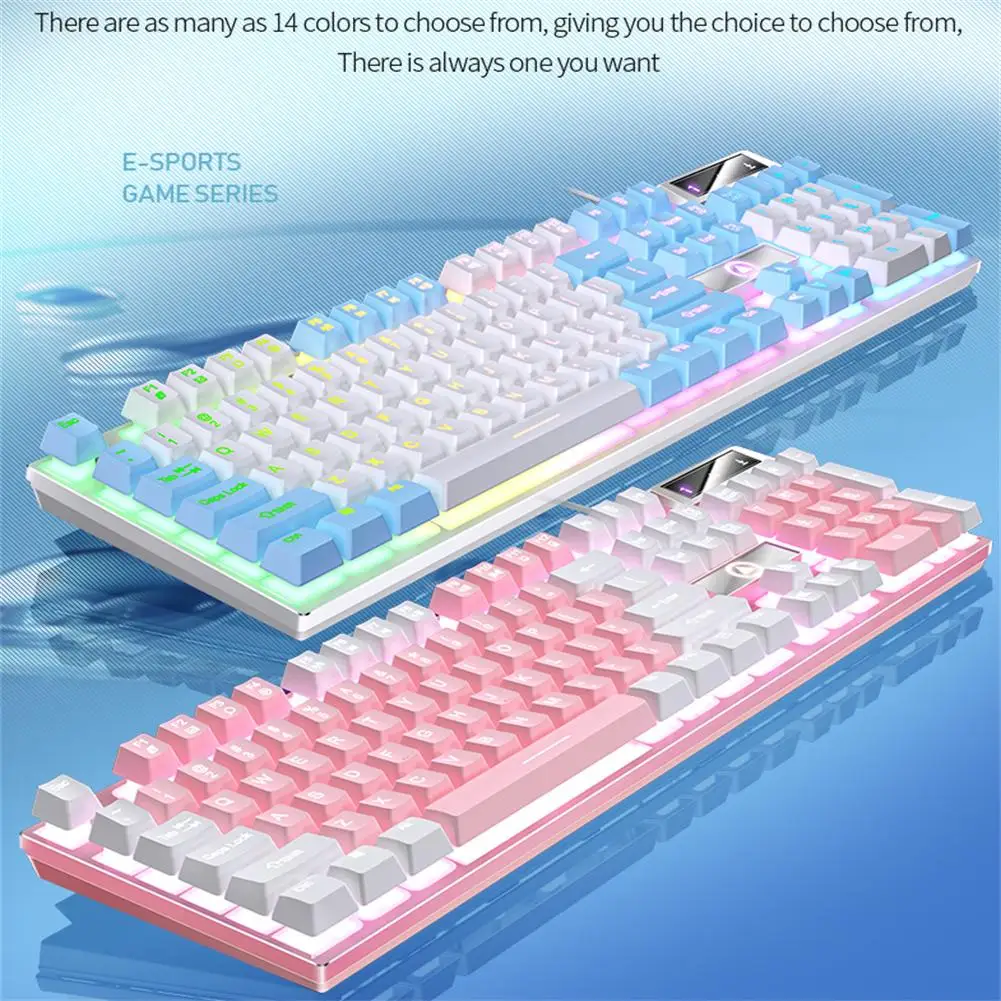Игровая клавиатура K500 проводная игровая с 104 клавишами механическая настольная