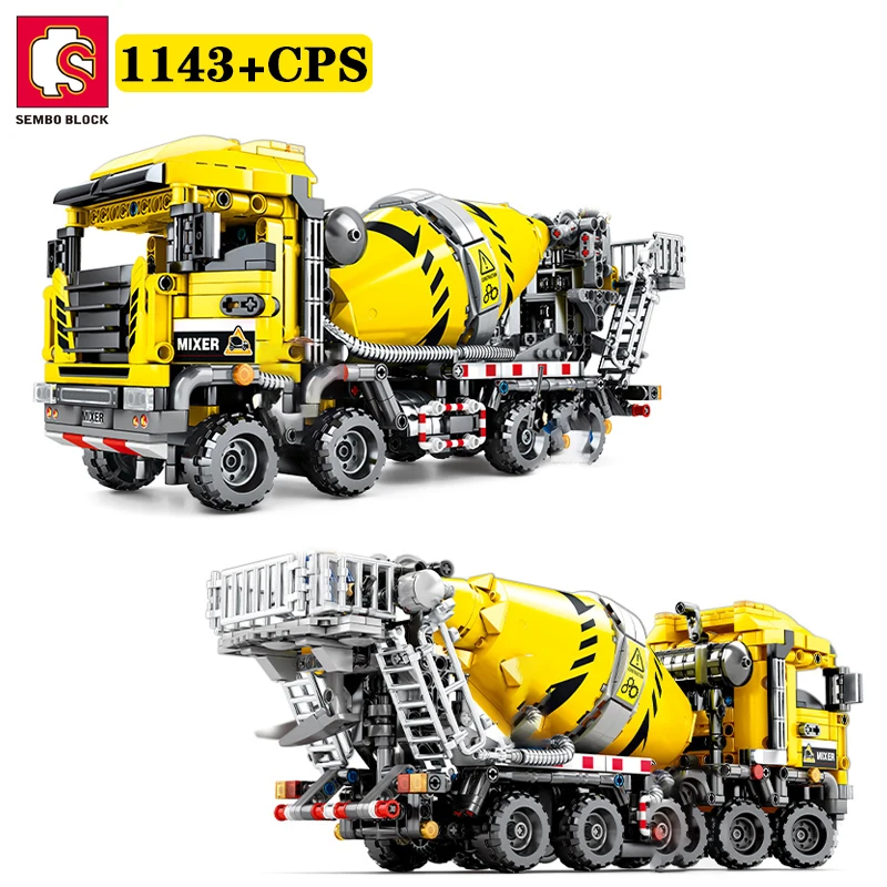 

SEMBO BLOCK City Engineering Bulldozer Crane Technical Car Truck Excavator Roller Building Construction Bricks Toy for Children