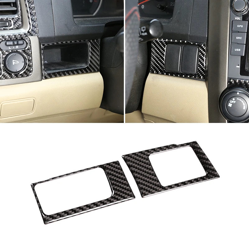 

Car Soft Carbon Fiber Center Control Side Dashboard Card Storage Box Frame Cover Trim For Honda CRV 2007 2008 2009 2010 2011