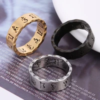 stainless steel knuckle rings for women mens rings vintage aesthetic hollow geometric korean fashion accessories wholesale