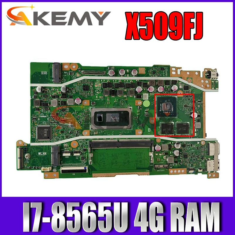 

For asus VivoBook 15 X509FN X509FL X509FB X509FJ X509F A509F K509F F509F Laptop Mainboard Motherboard With 4G/I7-8565U (V2G) GPU