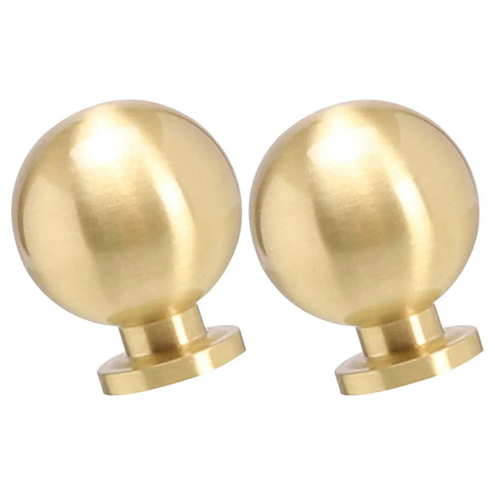 

2 Pcs Cupboard Door Handles Wardrobe Brass Cabinet Furniture Knobs Cabinets Drawers Gold Metal Dresser Pulls