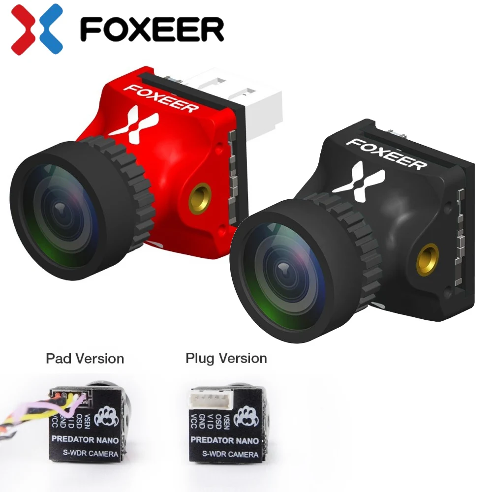 Foxeer Predator V5 Nano 1000TVL переключаемая камера FPV Супер WDR, OSD 4 мс задержка модернизированная для RC FPV гоночного дрона Multirotor