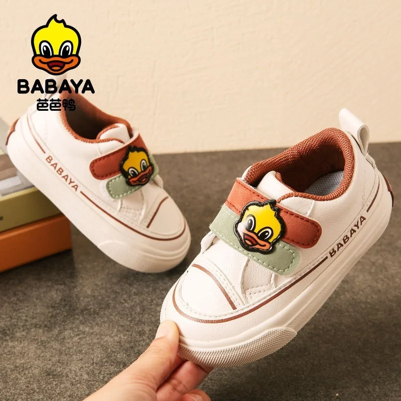 

Barba duck children's shoes 2022 autumn small leather shoes boys and girls all-match single shoes students casual sports shoes