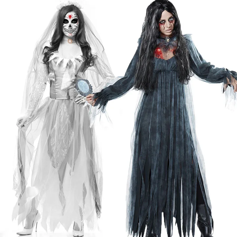 

2022 костюмы на Хэллоуин сексуальная ведьма для взрослых женщин Королева карнавал Вечеринка Косплей маскарадное платье призрак невесты для ...