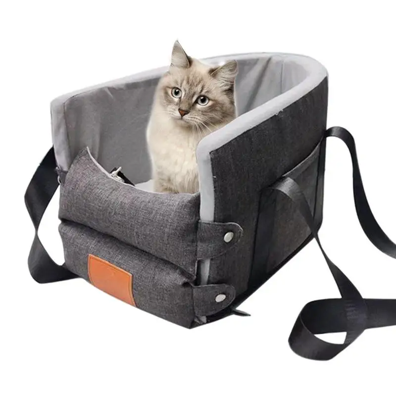 

Dog Car Seat Cozy Center Console Puppy Booster Seat Portable And Detachable Pet Bucket Elevated Seat Bed For Small Medium Dogs C