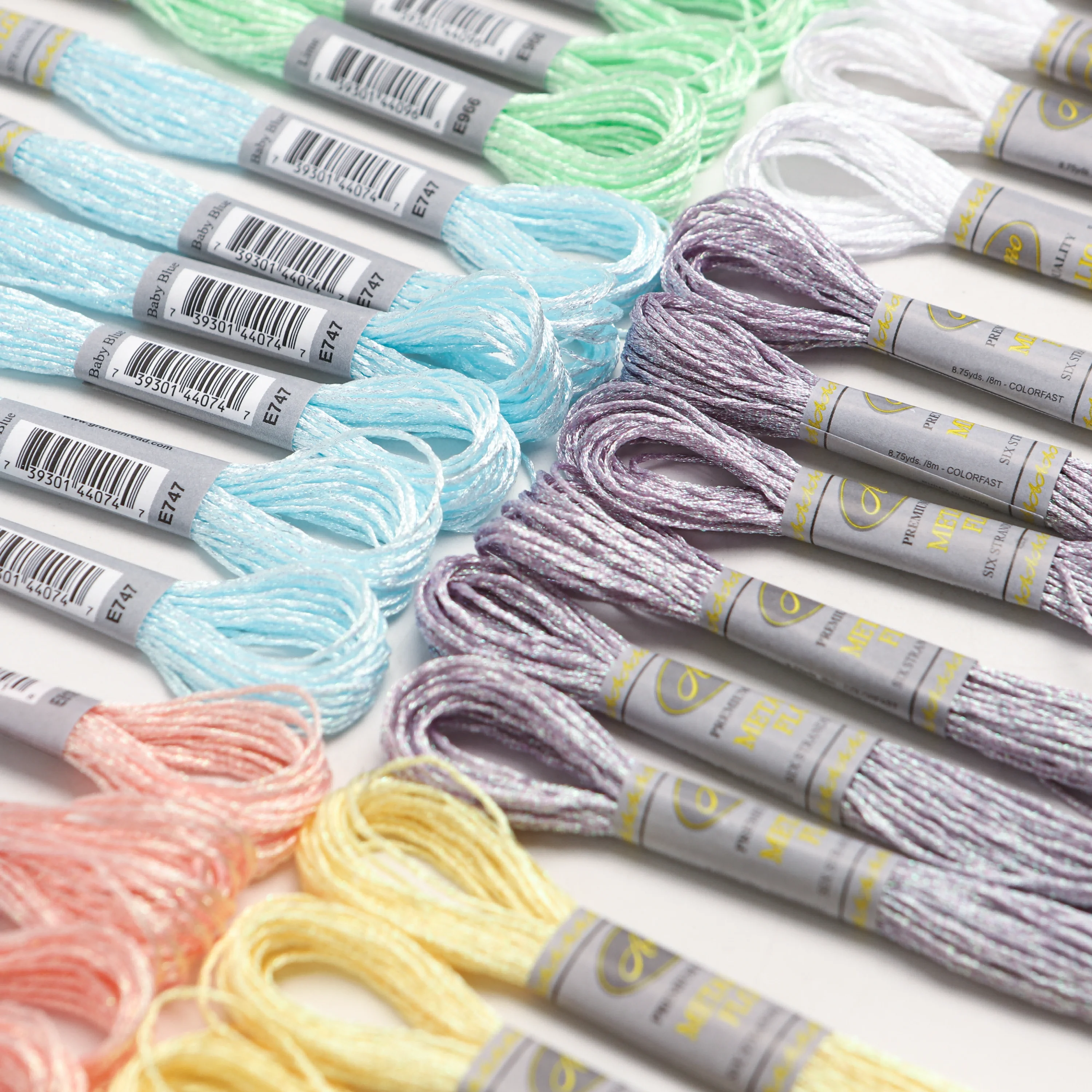 Набор Из 6 Предметов Сверкающая Металлическая Нить Для Вышивания Крестиком