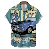 unisex vintage hawaiian shirts for men clothing 3d print car mens loose oversized tops 5xl summer casual fashion short sleeves