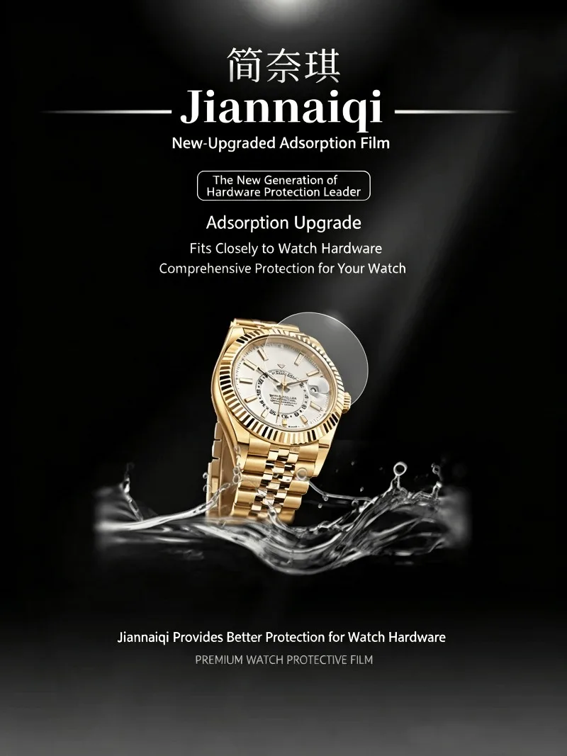 Фото В наличии: Защитная пленка Jiannaiqi для часов ROLEX 126610LV Green Submariner 41 мм, полный комплект, антицарапинная, прозрачная, невидимая, без остатка следов. №3