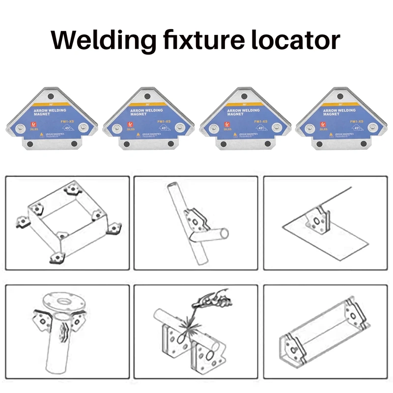 

4Pcs Magnetic Welding Holders Multi-Angle Solder Magnet Weld Fixer Positioner Ferrite Holding Auxiliary Locator Tools