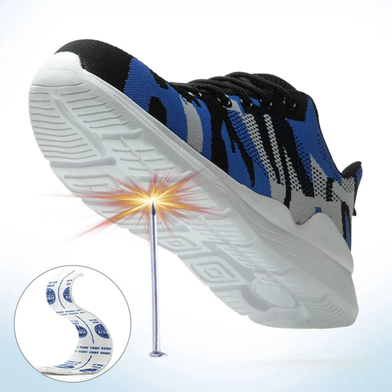 

Lightweight Safety Shoes Men Boots Camouflage Work Shoes Construction Indestructible Shoes Work Sneakers Men Boots Security 2022
