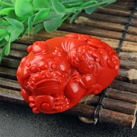 hot selling natural hand carve jade fushou shuangquan mother and son pixiu necklace pendant fashion jewelry men women luck gifts